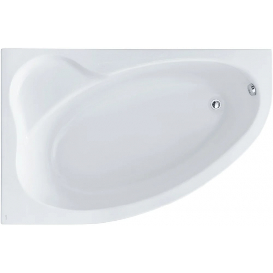 Акриловая ванна SANTEK Эдера L 170x110 см, угловая, с каркасом, асимметричная