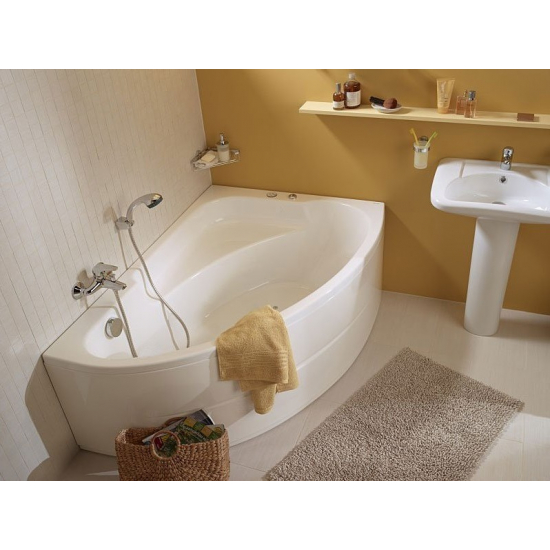 Акриловая ванна SANTEK Гоа R 150x100 см, угловая, с каркасом, асимметричная