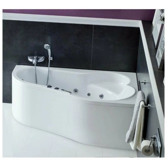 Акриловая ванна SANTEK Ибица R 150x100 см, угловая, с каркасом, асимметричная