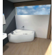 Акриловая ванна SANTEK Ибица XL L 160x100 см, угловая, с каркасом, асимметричная