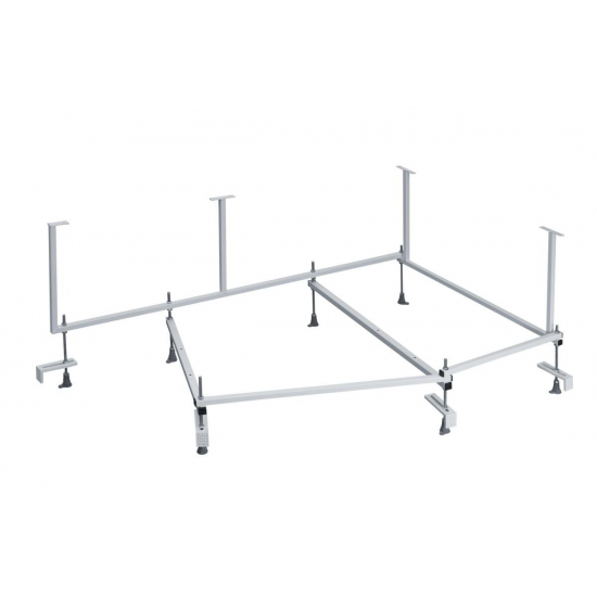 Акриловая ванна SANTEK Ибица XL R 160x100 см, угловая, с каркасом, асимметричная