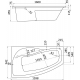 Акриловая ванна SANTEK Майорка XL 1WH111991 L без опоры 160x95 см, угловая, асимметричная