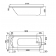 Акриловая ванна SANTEK Монако 170х70 см, с каркасом