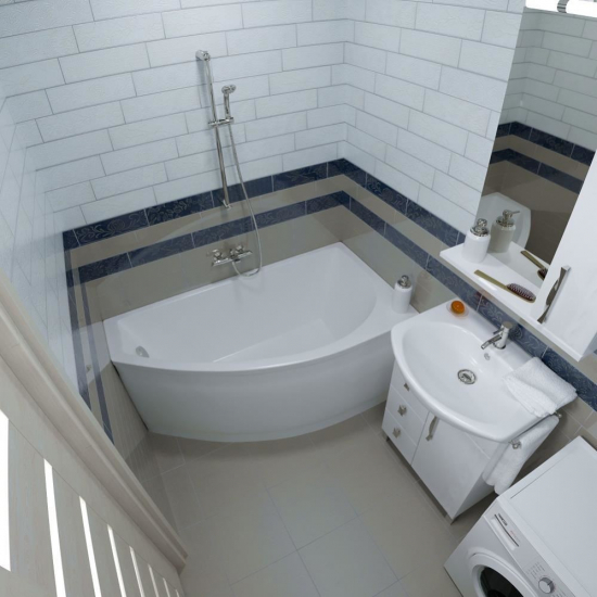 Акриловая ванна ТРИТОН Бэлла Н0000020161 L 140x75 см, угловая, асимметричная