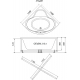 Акриловая ванна ТРИТОН Грация Щ0000048049 без опоры 140x140 см, угловая