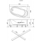 Акриловая ванна ТРИТОН Кайли L 150x100 см, угловая, с каркасом, асимметричная