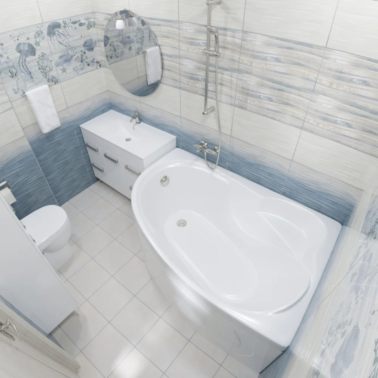 Акриловая ванна ТРИТОН Кайли Щ0000048090 L без опоры 150x100 см, угловая, асимметричная