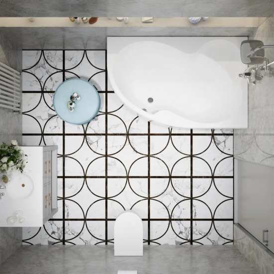 Акриловая ванна ТРИТОН Мари Щ0000046123 L без опоры 170x110 см, угловая, асимметричная