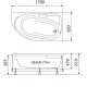 Акриловая ванна ТРИТОН София R 170x95 см, угловая, с каркасом, асимметричная