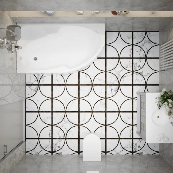 Акриловая ванна ТРИТОН София Щ0000046115 L без опоры 170x95 см, угловая, асимметричная