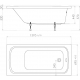 Акриловая ванна ТРИТОН Стандарт 140x70 см, с ножками