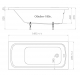 Акриловая ванна ТРИТОН Стандарт Н0000099328 без опоры 150x70 см