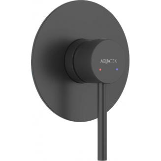Встраиваемый смеситель для душа и ванны AQUATEK Европа AQ1366MB С ВНУТРЕННЕЙ ЧАСТЬЮ, матовый чёрный