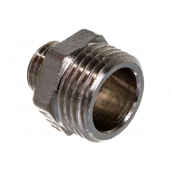 Ниппель резьбовой переходной VALTEC 1/2" х 1/4" латунный 15-8 мм VTr.580.N.0402