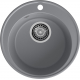 Мойка для кухни GRANFEST Quarz(ECO) Z08 D479 мм кварцевая, тёмно-серый