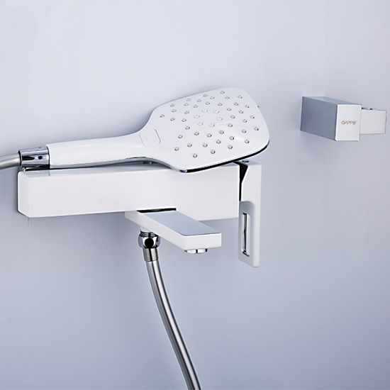 Смеситель для ванны GAPPO G17-8 G3217-8 хром/белый