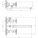 Смеситель для ванны DECOROOM DR52043 хром