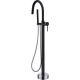 Смеситель для ванны напольный BOHEME Uno 469-BCR black, chrome