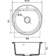 Мойка для кухни GRANFEST Smart SM-435 434х434 мм, белый