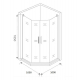 Душевой уголок BAS Good Door Pandora PNT-ТD-100-CH 100x100x185 стекло прозрачное, профиль хром
