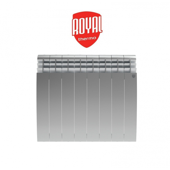 Радиатор алюминиевый ROYAL THERMO Biliner Alum Silver Satin 500/87  8 секций