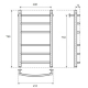 Полотенцесушитель водяной ZOX ЛЦ 80x40 6 перекладин Дуга-2, с нижним подключением