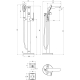 Смеситель для ванны напольный LEMARK Melange LM4944CW хром/белый