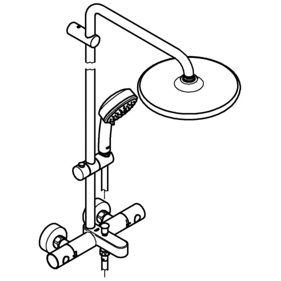 Душевая стойка GROHE Tempesta Cosmopolitan System 250 26672000 с термостатом