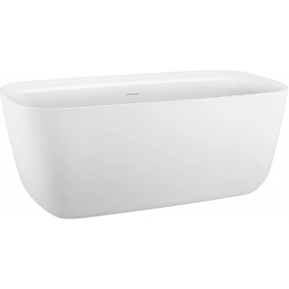 Акриловая ванна AQUANET Fine 260051 170x80 см, овальная, со сливом-переливом, белая матовая