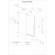 Душевая перегородка VECONI Premium Trento PTDW-50B 100x200 стекло прозрачное, профиль чёрный