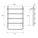 Полотенцесушитель водяной ZOX ЛЦ 60х50 1'' 4 перекладины Трапеция, с нижним подключением В6