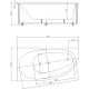 Акриловая ванна АКВАТЕК Дива DIV170-0000003 R без опоры 170x90 см, асимметри