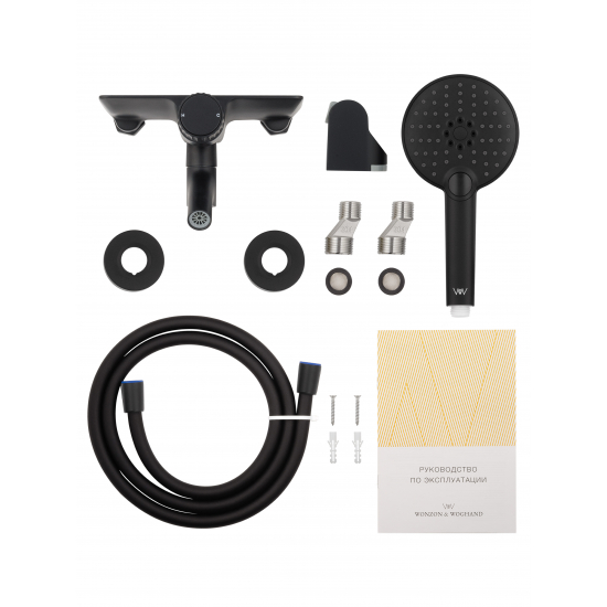 Смеситель для ванны WONZON & WOGHAND Click WW-FE05L221-MB матовый чёрный