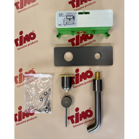 Смеситель для раковины TIMO Saona 2371/18SM С ВНУТРЕННЕЙ ЧАСТЬЮ черное золото