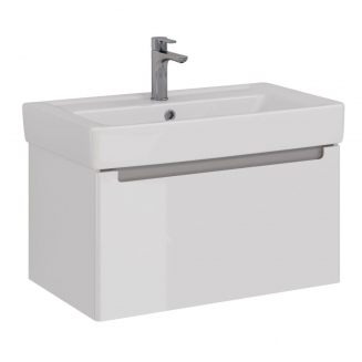 Тумба для комплекта LEMARK Buno mini 80 подвесная, 1 ящик, белая, под раковину Q80
