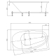 Акриловая ванна АКВАТЕК Дива L DIV160-0000001 160x90 см, с каркасом, асимметричная