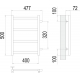 Полотенцесушитель водяной TERMINUS Аврора П4 400x500 с боковым подключением 320