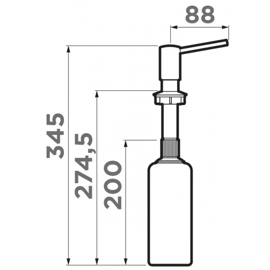 Дозатор для кухонной мойки OMOIKIRI OM-02-C 4995004 хром глянцевый