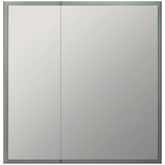 Зеркало-шкаф STWORKI Стокгольм МВК082 80, с подсветкой, прямоугольное, белое, в стиле лофт, навесное
