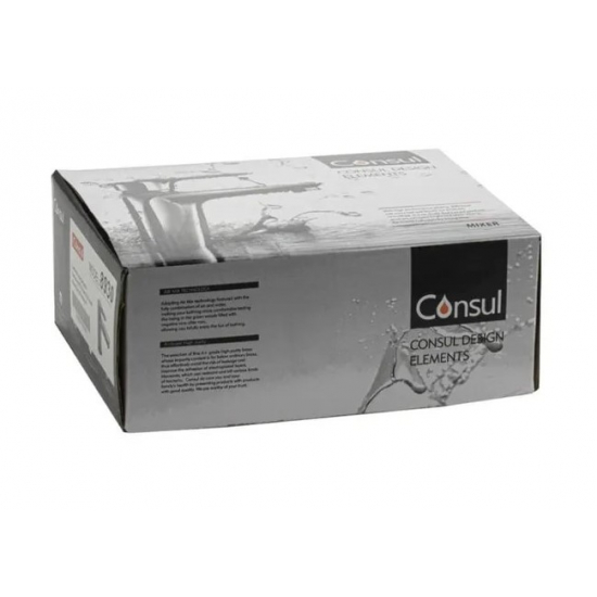 Смеситель для раковины CONSUL 8930 ручка с прорезью, графит