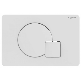 Кнопка для инсталляции AQUATEK KDI-0000066 (QA) белый глянец, клавиши круг/квадрат
