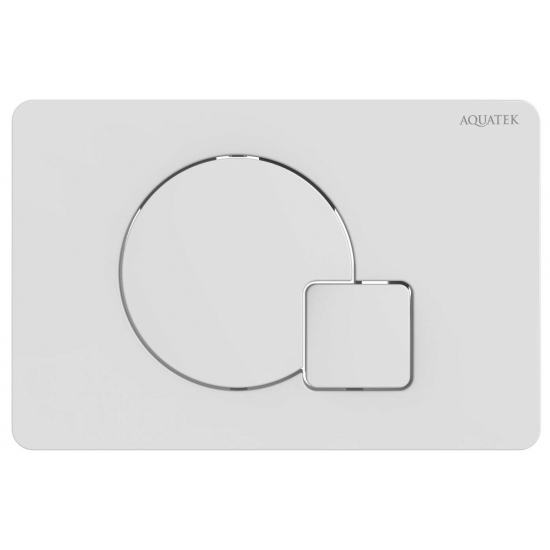 Кнопка для инсталляции AQUATEK KDI-0000066 (QA) белый глянец, клавиши круг/квадрат