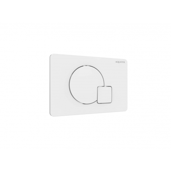 Кнопка для инсталляции AQUATEK KDI-0000066 (QA) белый глянец, клавиши круг/квадрат