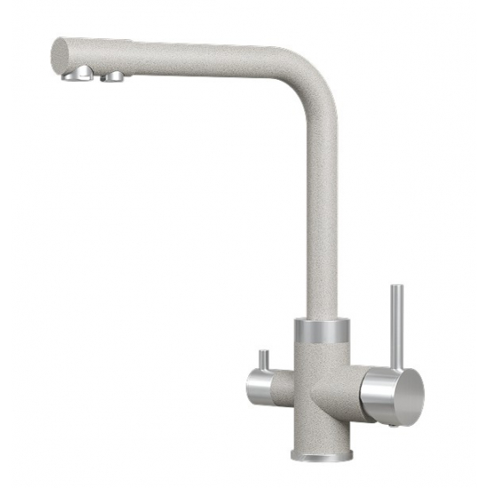 Смеситель для кухни GRANULA 5015 с краном для питьевой воды, базальт