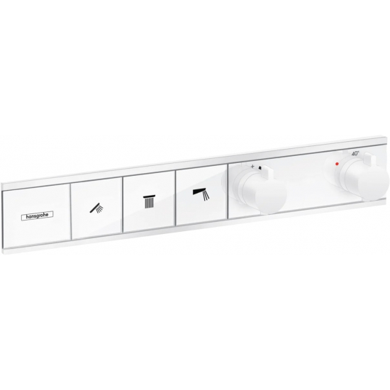 Термостатический смеситель встраиваемый HANSGROHE RainSelect 15381700, С ВНУТРЕННЕЙ ЧАСТЬЮ, белый