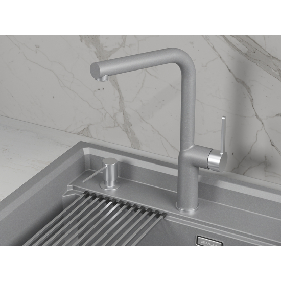 Смеситель для кухни GRANULA 9502 алюминиум