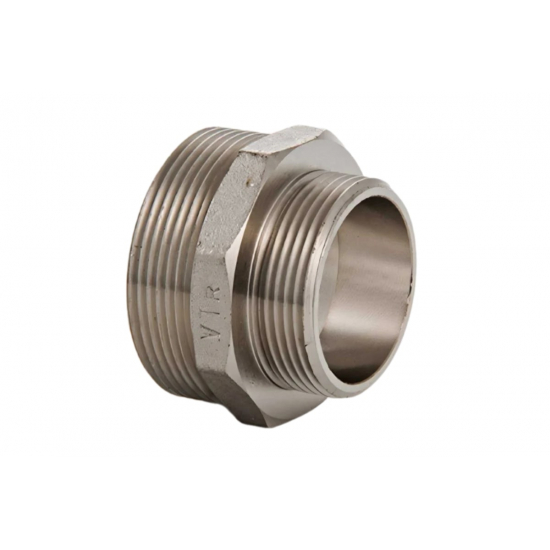 Ниппель резьбовой переходной VALTEC 1 1/2" х 1 1/4" латунный 40-32 мм VTr.580.N.0807