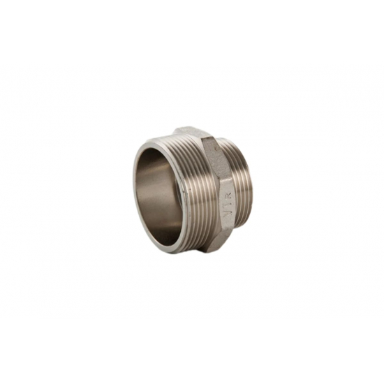 Ниппель резьбовой переходной VALTEC 1 1/2" х 1 1/4" латунный 40-32 мм VTr.580.N.0807