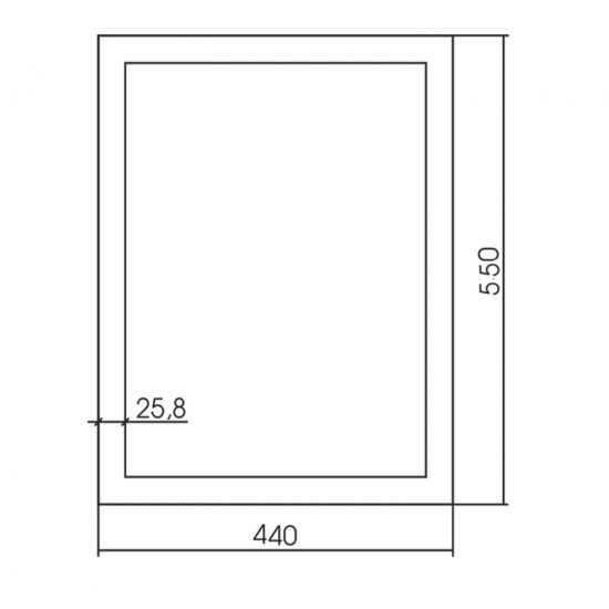Зеркало MIXLINE Магнат 440x550 багетная рама, серебро