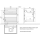 Тумба для комплекта LEMARK Buno 70, 2 ящика, белая, под раковину Q70